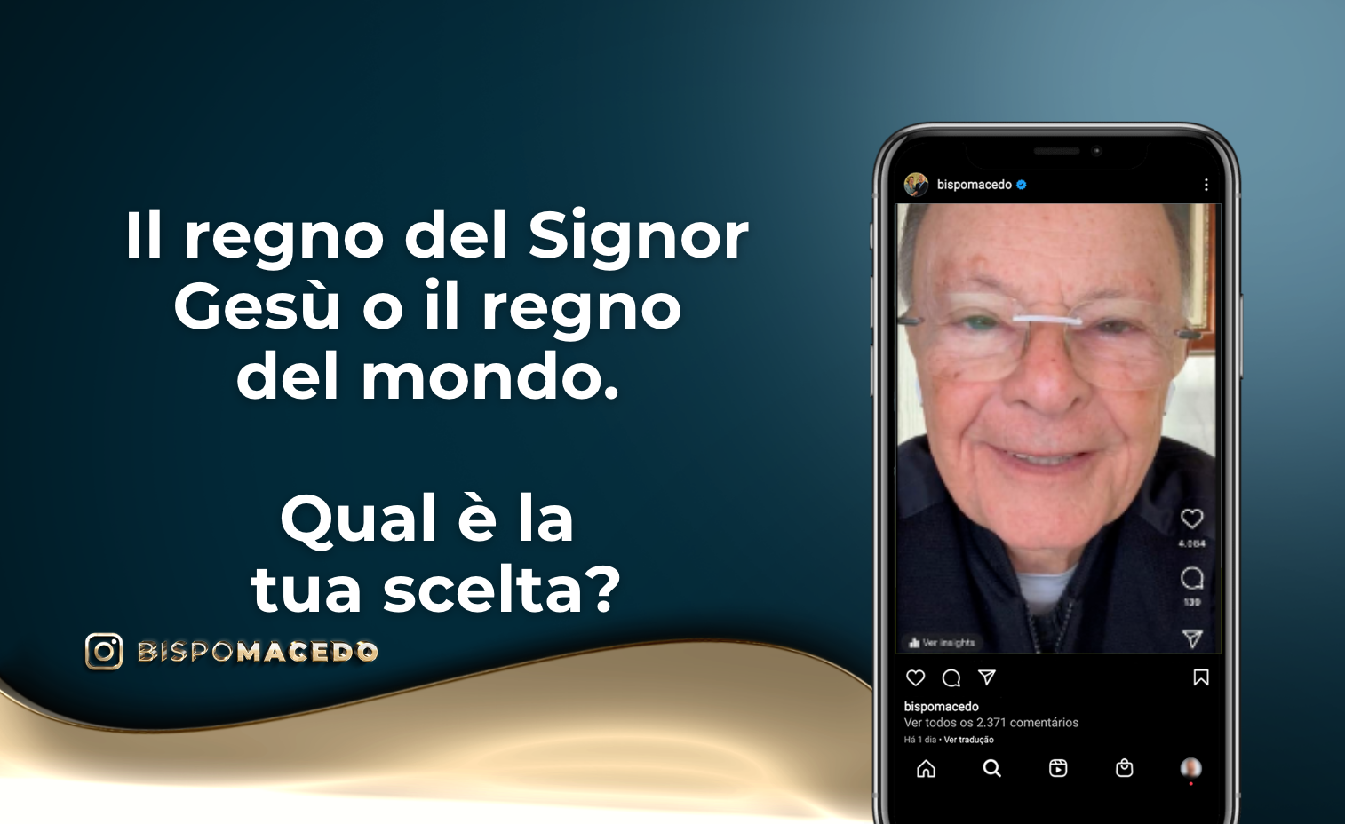 Imagem de capa - Il regno del Signor Gesù o il regno del mondo. Qual è la tua scelta?