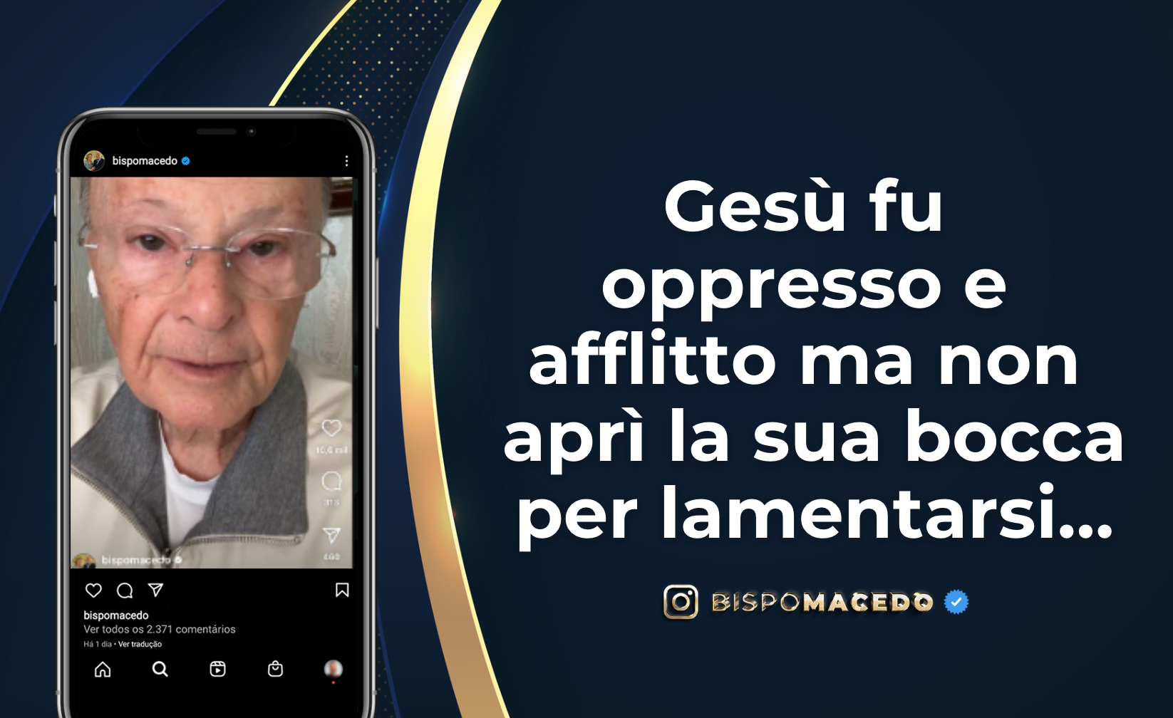 Imagem de capa - Gesù fu oppresso e afflitto ma non aprì la sua bocca per lamentarsi…